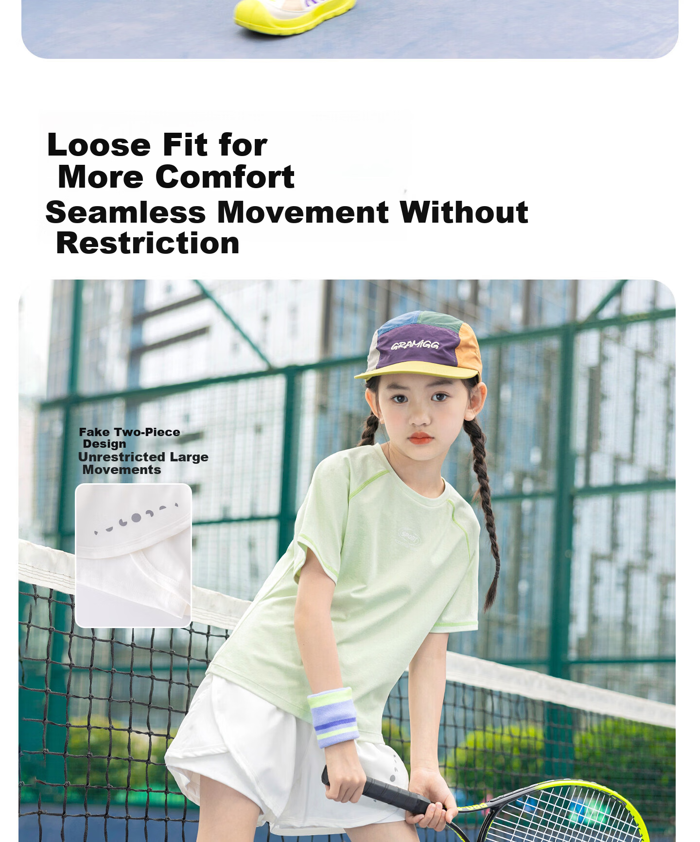 Moonkids Girls Quick-Dry Summer Short Sleeve Set 2026 New Children's Outdoor Running Training Breathable Big Kids Sportswear 5